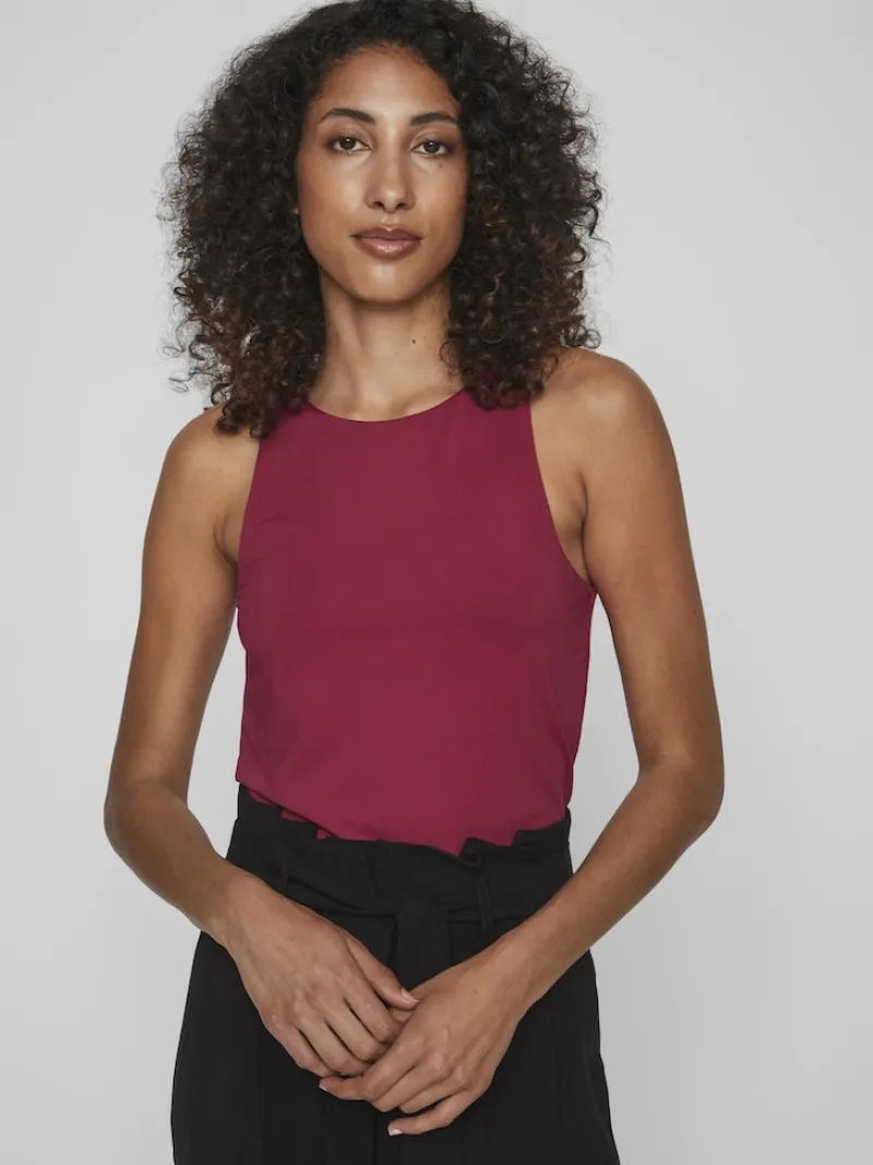 Vila Shirts*VIKENZA S/L TANK TOP - NOOS Beet Red