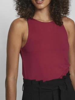 Vila Shirts*VIKENZA S/L TANK TOP - NOOS Beet Red
