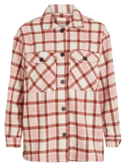 Vila Jacken*VIKIKI L/S SHACKET Cloud Dancer