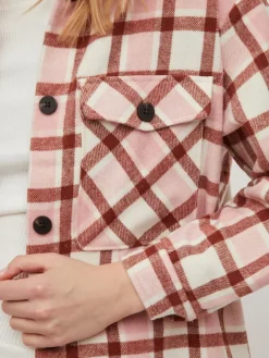 Vila Jacken*VIKIKI L/S SHACKET Cloud Dancer