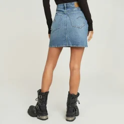 G-star Raw Röcke*Viktoria Short Skirt Clean Edge wmn faded sea point blue