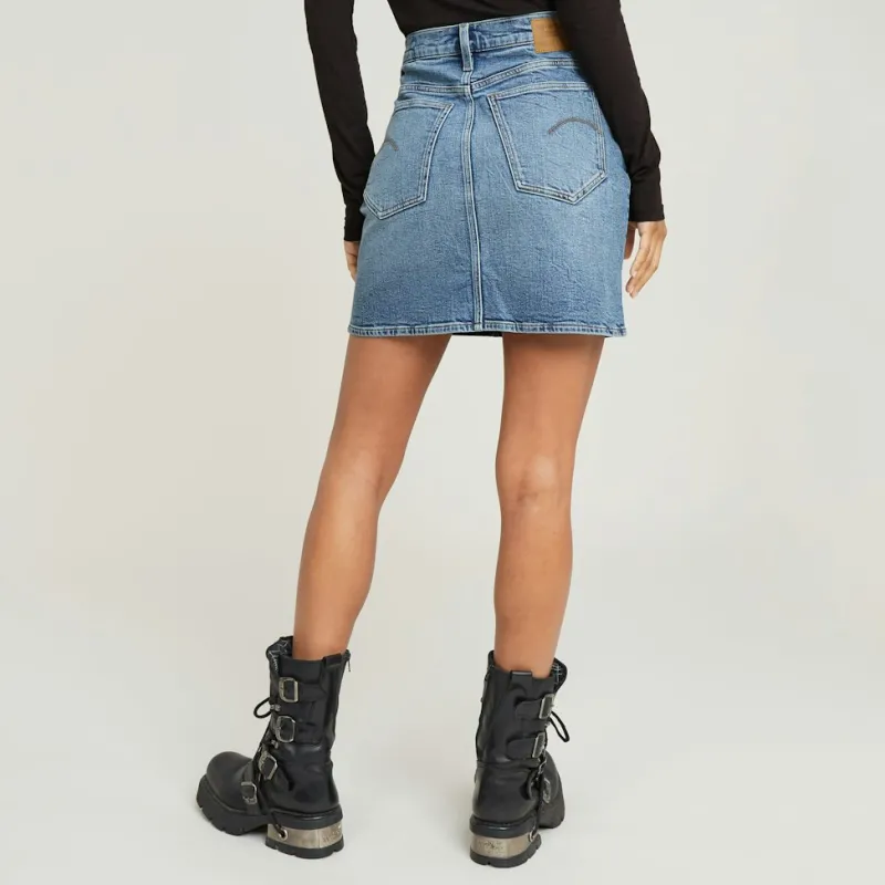 G-star Raw Röcke*Viktoria Short Skirt Clean Edge wmn faded sea point blue
