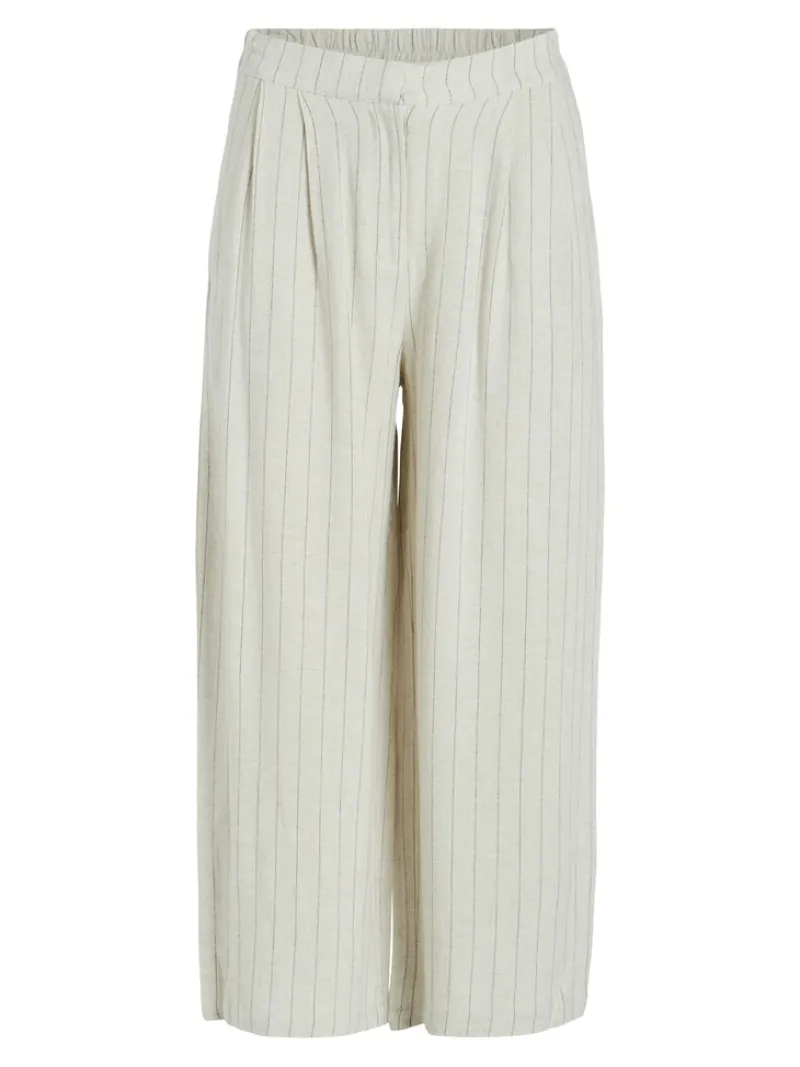 Vila Hosen*VIKULIA HW CROPPED PANTS natural melange