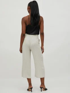 Vila Hosen*VIKULIA HW CROPPED PANTS natural melange