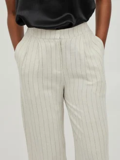 Vila Hosen*VIKULIA HW CROPPED PANTS natural melange