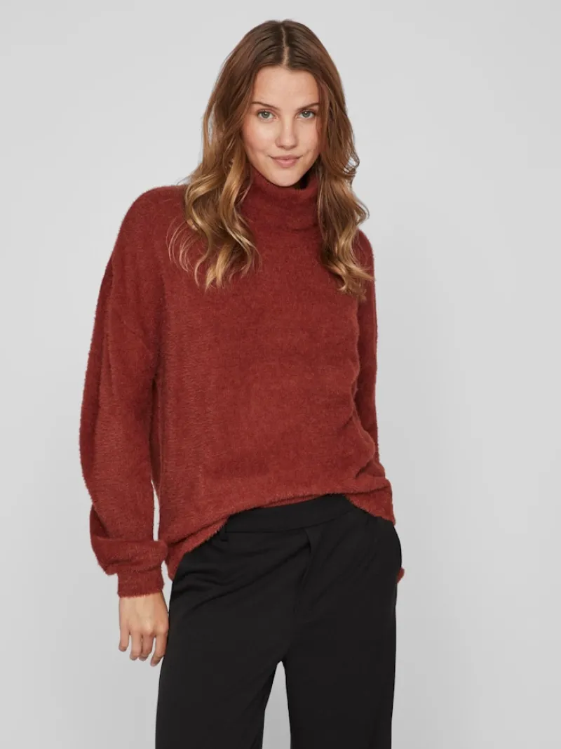 Vila Pullover & Sweatshirts*JULI ROLLNECK L/S KNIT - NOOS Fired Brick