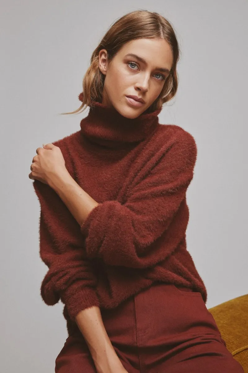 Vila Pullover & Sweatshirts*JULI ROLLNECK L/S KNIT - NOOS Fired Brick