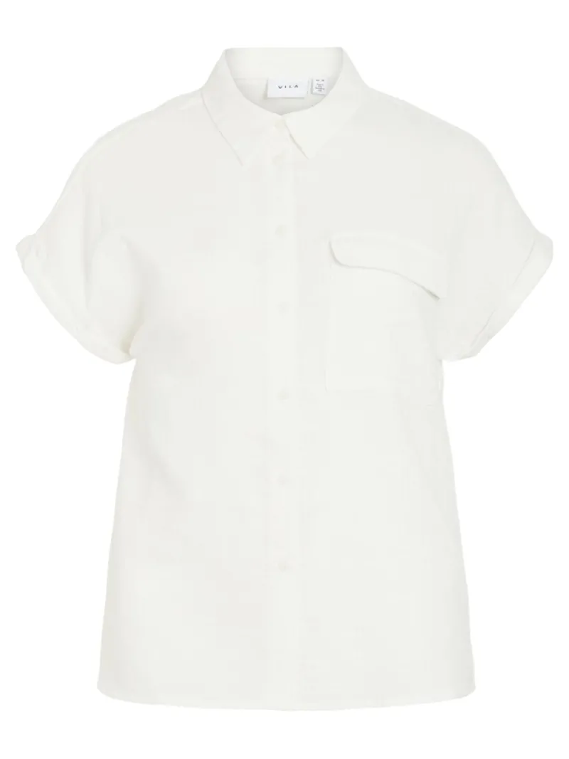 Vila Blusen*NIA S/S SHIRT Snow White
