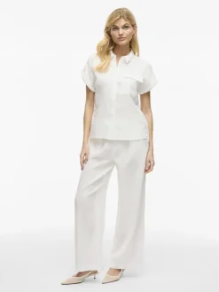 Vila Blusen*NIA S/S SHIRT Snow White