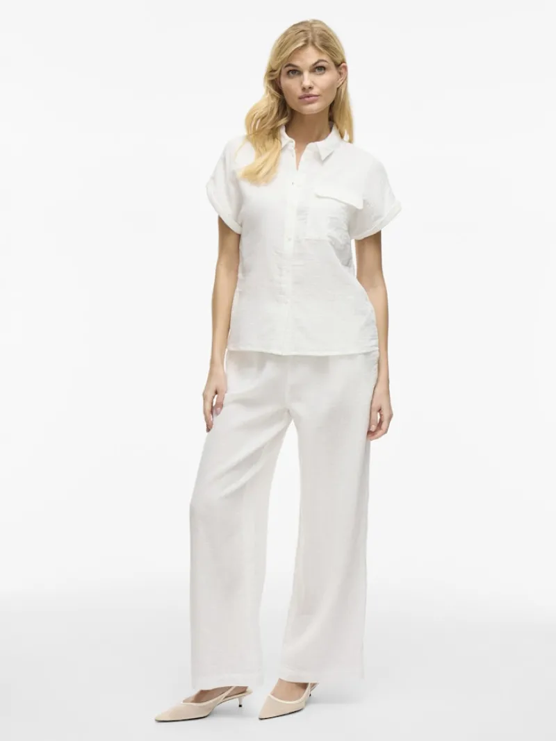Vila Blusen*NIA S/S SHIRT Snow White