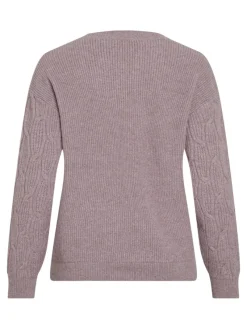 Vila Pullover & Sweatshirts*SSIA O-NECK L/S CABEL KNIT TOP -NOOS toadstool