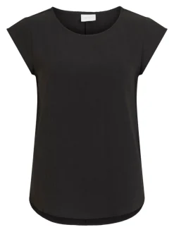 Vila Blusen*VILOVIE CAPSLEEVE TOP/SU - NOOS Black
