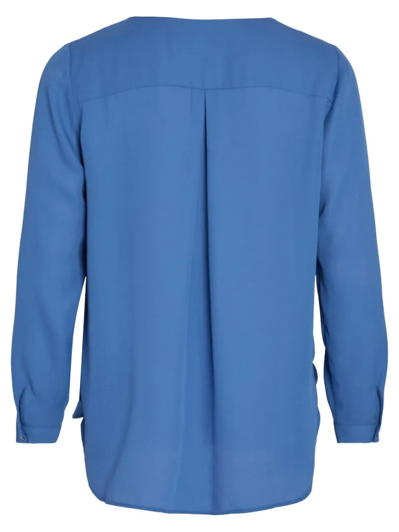 Vila Blusen*VILUCY L/S SHIRT - NOOS blau2