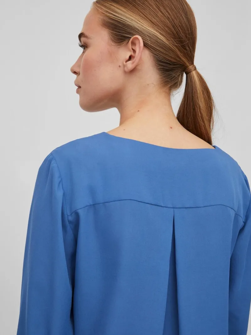 Vila Blusen*VILUCY L/S SHIRT - NOOS blau2