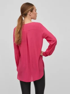 Vila Blusen*VILUCY L/S SHIRT - NOOS pink yarrow
