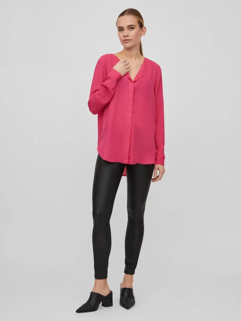 Vila Blusen*VILUCY L/S SHIRT - NOOS pink yarrow