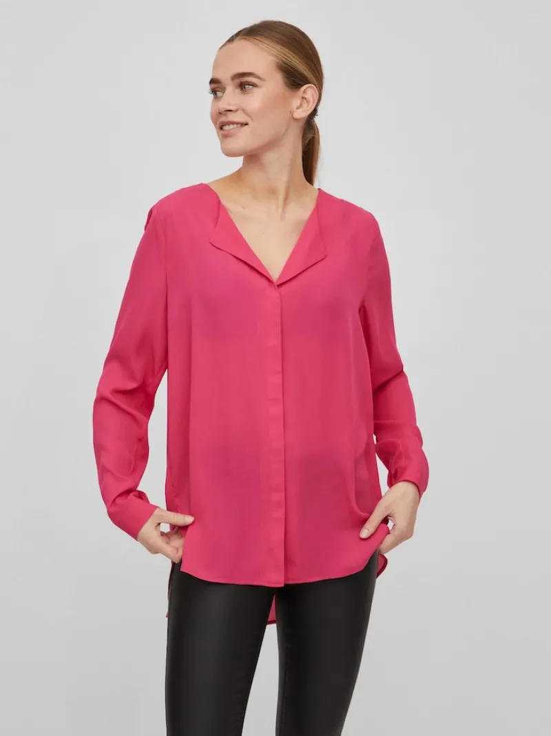 Vila Blusen*VILUCY L/S SHIRT - NOOS pink yarrow