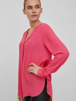 Vila Blusen*VILUCY L/S SHIRT - NOOS pink yarrow