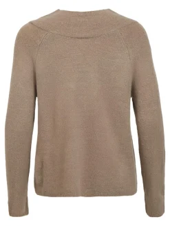 Vila Pullover & Sweatshirts*VIMADELIA V-NECK L/S KNIT TOP - NOOS fungi