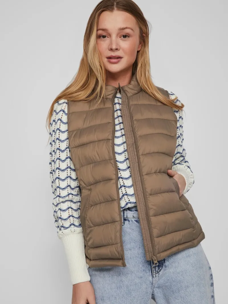 Vila Westen*VIMINSK SHORT WAISTCOAT Walnut