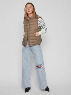 Vila Westen*VIMINSK SHORT WAISTCOAT Walnut