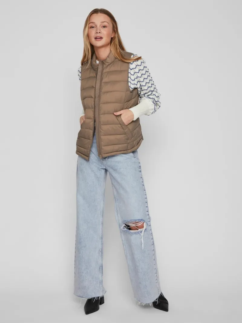 Vila Westen*VIMINSK SHORT WAISTCOAT Walnut