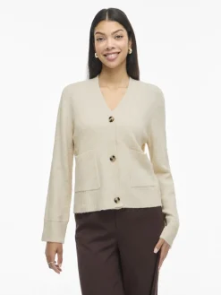 Vila Pullover & Sweatshirts*VIMIRAZ V-NECK L/S KNIT CARDIGAN/PB birch