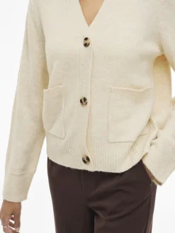 Vila Pullover & Sweatshirts*VIMIRAZ V-NECK L/S KNIT CARDIGAN/PB birch