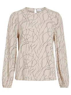 Vila Blusen*VIMIST L/S TOP /E Feather Gray