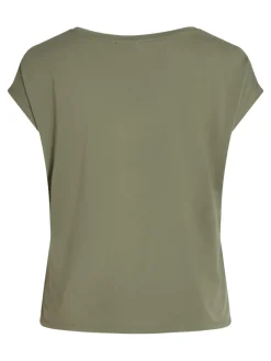 Vila Shirts*VIMODALA V-NECK S/S TOP/SU - NOOS Four Leaf Clover