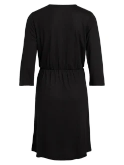 Vila Kleider*VIMOONEY 3/4 WRAP DRESS Black