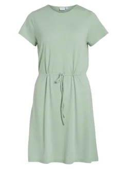 Vila Kleider*VIMOONEY S/S STRING DRESS /1/KA Cameo Green