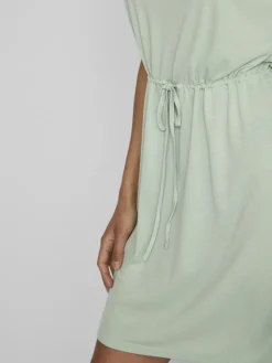 Vila Kleider*VIMOONEY S/S STRING DRESS /1/KA Cameo Green