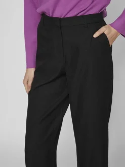 Vila Hosen*VINELLIE HW PANTS black beauty