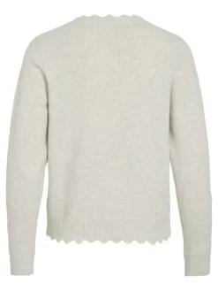 Vila Pullover & Sweatshirts*VINIKOLINA V-NECK L/S KNIT CARDIGAN Super Light Natural Melan