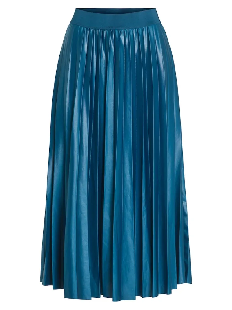 Vila Röcke*VINITBAN MIDI SKIRT - NOOS moroccan blue