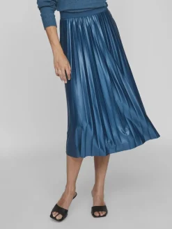 Vila Röcke*VINITBAN MIDI SKIRT - NOOS moroccan blue
