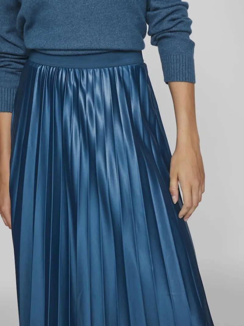 Vila Röcke*VINITBAN MIDI SKIRT - NOOS moroccan blue
