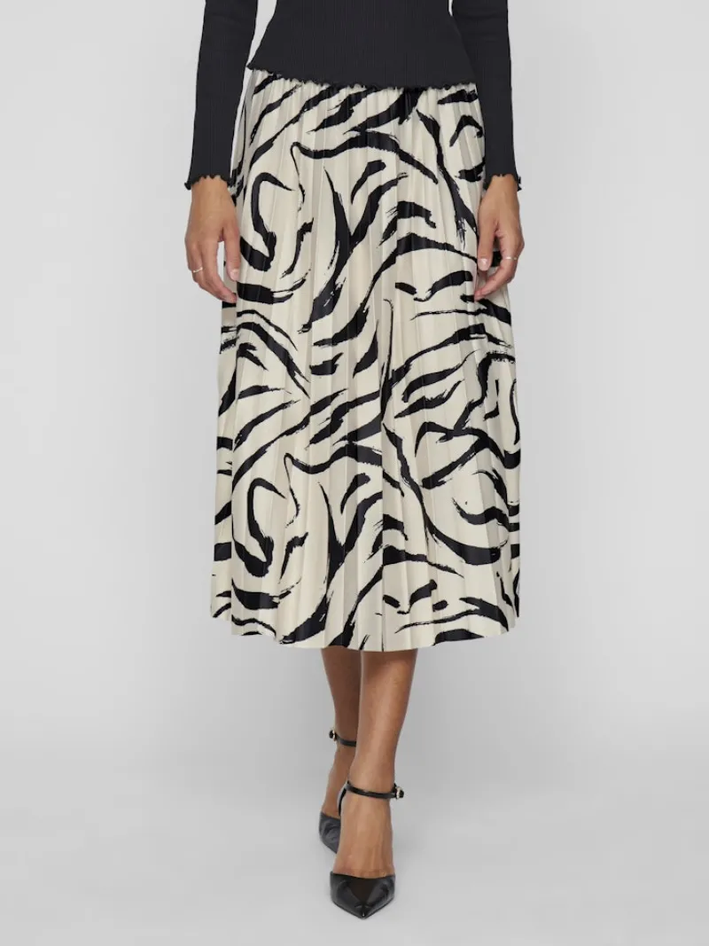 Vila Röcke*VINITBAN PRINT MIDI SKIRT - NOOS birch6