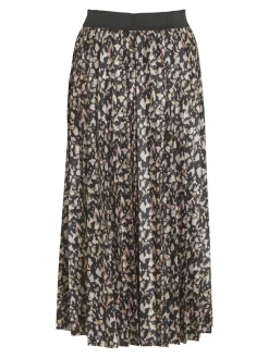 Vila Röcke*VINITBAN PRINT MIDI SKIRT - NOOS black1