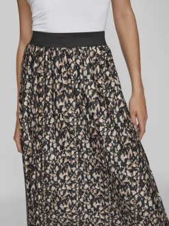 Vila Röcke*VINITBAN PRINT MIDI SKIRT - NOOS black1