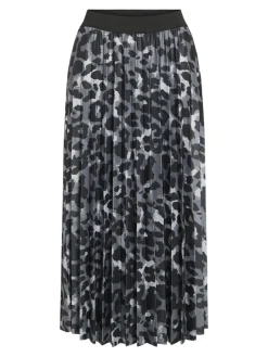 Vila Röcke*VINITBAN PRINT MIDI SKIRT - NOOS Glacier Gray