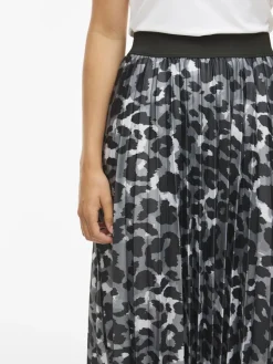 Vila Röcke*VINITBAN PRINT MIDI SKIRT - NOOS Glacier Gray