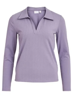 Vila Shirts*VINOBELLA L/S POLO SHIRT Portabella