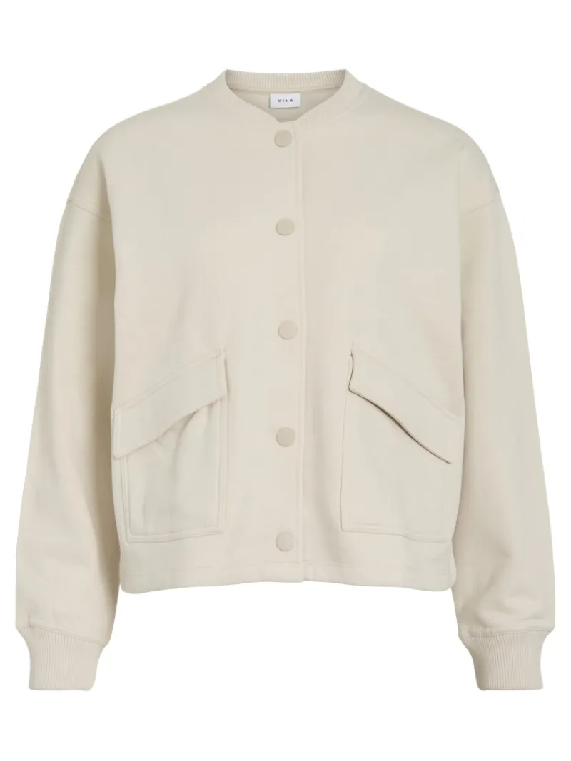 Vila Jacken*VIODESSIA O-NECK L/S SHACKET birch