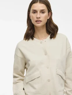 Vila Jacken*VIODESSIA O-NECK L/S SHACKET birch