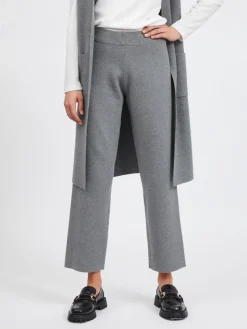 Vila Hosen*VIOLIVIE RW 7/8 KNIT PANT/SU Medium Grey Melange