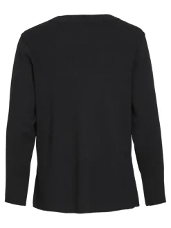 Vila Pullover & Sweatshirts*VIOSTRIA O-NECK L/S KNIT TOP-NOOS black beauty