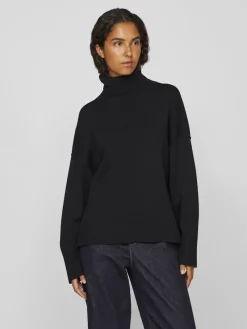 Vila Pullover & Sweatshirts*VIOSTRIA ROLLNECK L/S KNIT TOP-NOOS black beauty