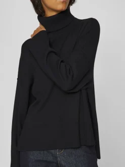 Vila Pullover & Sweatshirts*VIOSTRIA ROLLNECK L/S KNIT TOP-NOOS black beauty